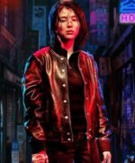 My Name Han So Hee Black Bomber Leather Jacket