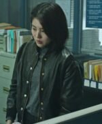 My Name Han So Hee Black Bomber Leather Jacket