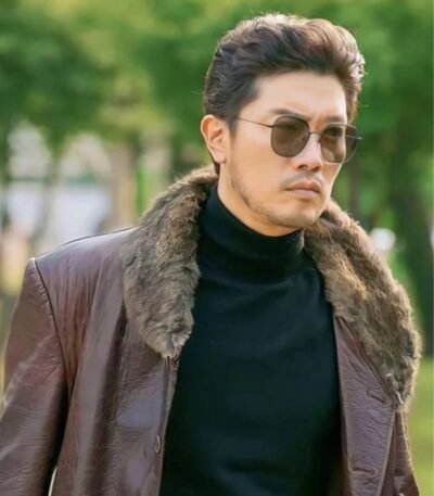 My Name Mu-jin Choi Brown Fur Collar Long Coat