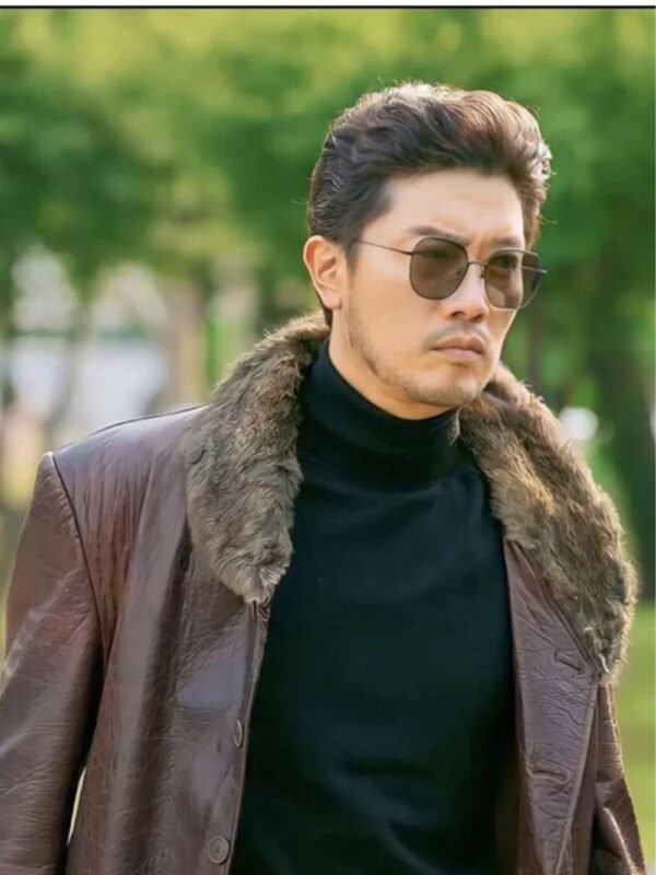 My Name Mu-jin Choi Brown Fur Collar Long Coat
