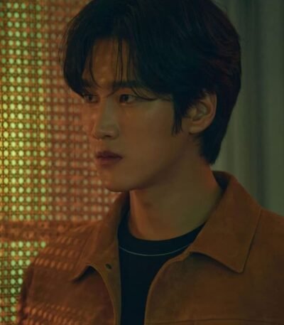 My Name Pil-do Jeon Brown Suede Trucker Jacket
