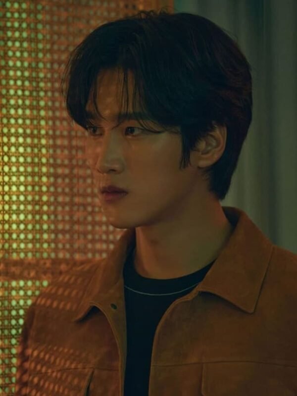 My Name Pil-do Jeon Brown Suede Trucker Jacket