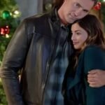 Mystery on Mistletoe Lane Victor Webster Black Leather Jacket