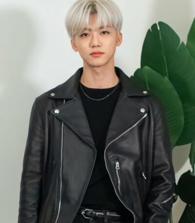NCT Jaemin Black Leather Jacket