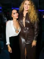 NYC 2023 Blake Lively Leather Trench Coat