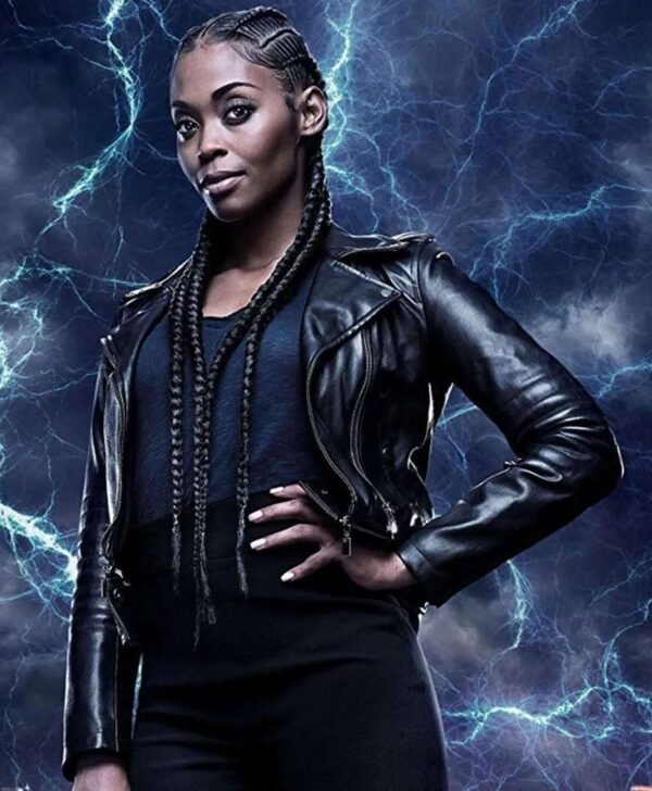 Nafessa Williams Black Lightning Leather Costume Jacket
