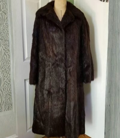 Nash Vintage Mink Fur Dark Brown Coat