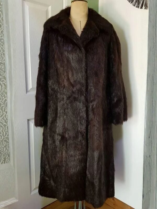 Nash Vintage Mink Fur Dark Brown Coat