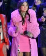 Nashville Big Bash Elle King Pink Leather Shearling Coat