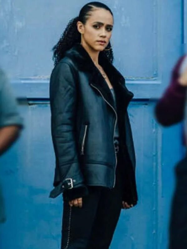 Nathalie Emmanuel Army of Thieves Leather Jacket