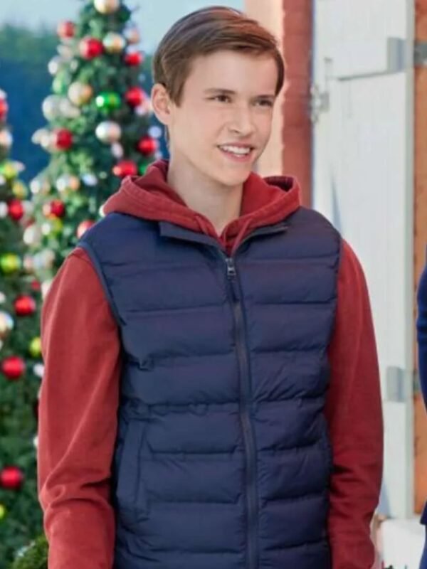 Navigating Christmas 2023 Everett Andres Blue Puffer Vest