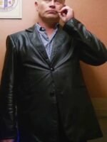 Neal Mcdonough DCs Legends Of Tomorrow Black Leather Blazer