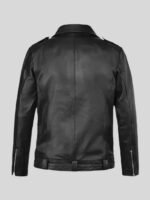 Negan Black Leather Moto Jacket