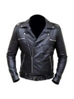 Negan Smith The Walking Dead Dead City S02 Black Biker Jacket