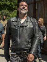 Negan Smith The Walking Dead Dead City S02 Black Biker Jacket