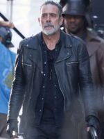 Negan Smith The Walking Dead Dead City S02 Black Biker Jacket
