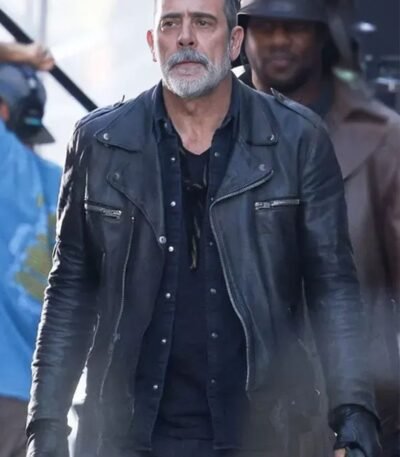 Negan Smith The Walking Dead Dead City S02 Black Biker Jacket