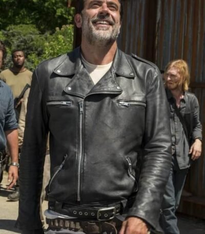 Negan Smith The Walking Dead Dead City S02 Black Biker Jacket