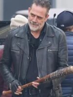 Negan Smith The Walking Dead Dead City S02 Black Biker Jacket