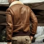 Nelson 13th Squadron Brown Leather G-1 Bomber Jacket
