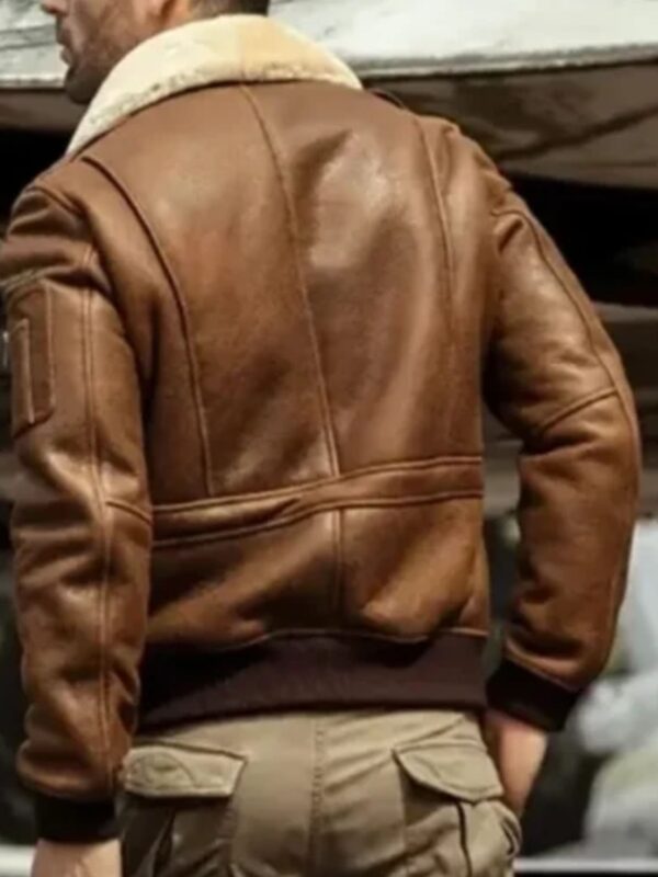 Nelson 13th Squadron Brown Leather G-1 Bomber Jacket