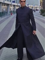 Neo The Matrix Movie Leather Long Trench Coat