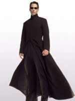 Neo The Matrix Movie Leather Long Trench Coat