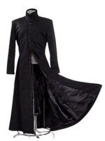 Neo The Matrix Movie Leather Long Trench Coat