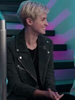 Never Have I Ever Eve Black Biker Leather Jacket