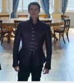 Nicholas Galitzine Cinderella Black Leather Jacket