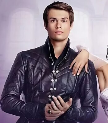 Nicholas Galitzine Cinderella Black Leather Jacket
