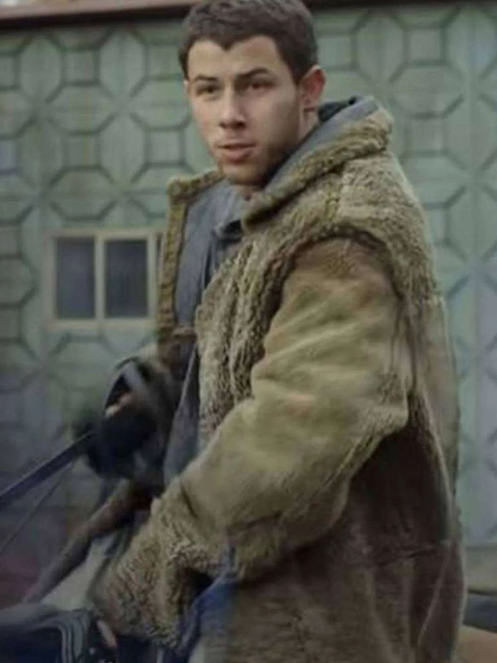 Nick Jonas Chaos Walking Davy Prentiss Fur Coat Nick Jonas Chaos Walking Davy Prentiss Fur Coat