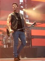 Nick Jonas Chaos Walking Davy Prentiss Jr Black Leather Vest