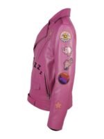 Nicolas Cage Pink Motorcycle Leather Jacket