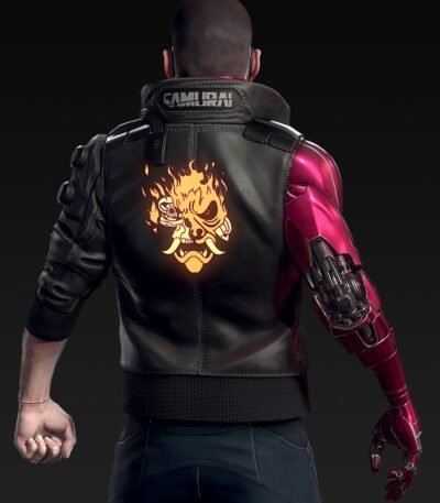 Night City Dreamer Cyberpunk 2077 Black Bomber Jacket