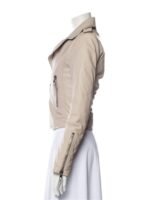 Nina Dobrev The Vampire Diaries S04 Beige Leather Jacket