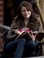 Nina Dobrev The Vampire Diaries S05 Brown Leather Jacket