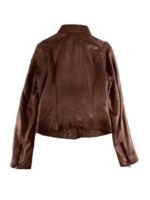 Nina Dobrev The Vampire Diaries S05 Brown Leather Jacket
