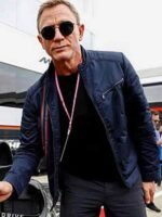 No Time To Die James Bond Blue Cafe Racer Jacket
