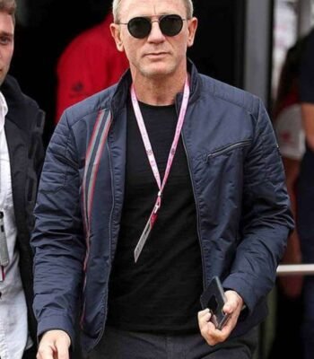 No Time To Die James Bond Blue Cafe Racer Jacket