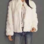 Novella Genuine Mink Fur White Coat