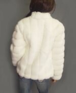 Novella Genuine Mink Fur White Coat
