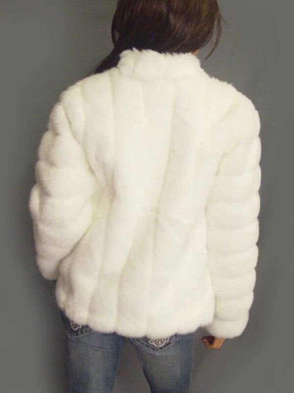 Novella Genuine Mink Fur White Coat