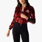 Ohio State Red Sequin Bomber Jacket