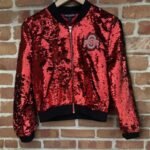 Ohio State Red Sequin Bomber Jacket