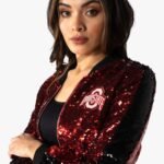 Ohio State Red Sequin Bomber Jacket