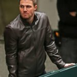 Oliver Queen Arrow Black Leather Jacket