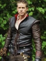 Once Upon a Time Prince Charming Brown Leather Jacket)