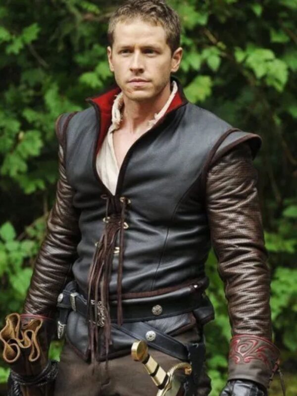 Once Upon a Time Prince Charming Brown Leather Jacket)