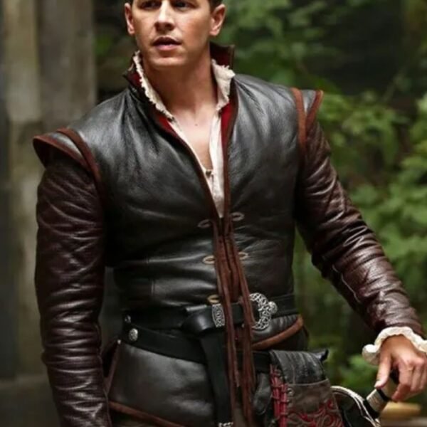 Once Upon a Time Prince Charming Brown Leather Jacket